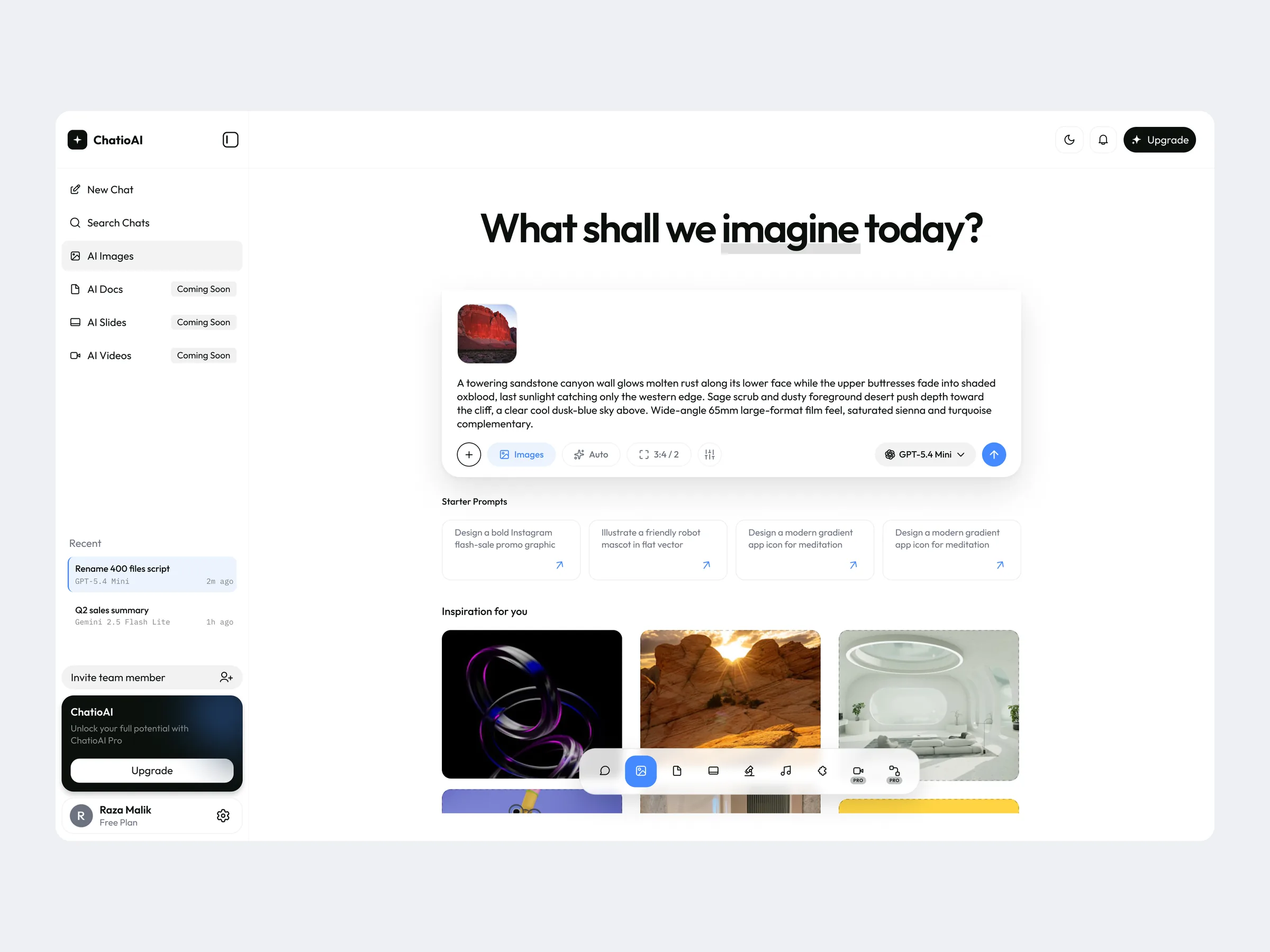 AI Images with starter prompts and inspiration