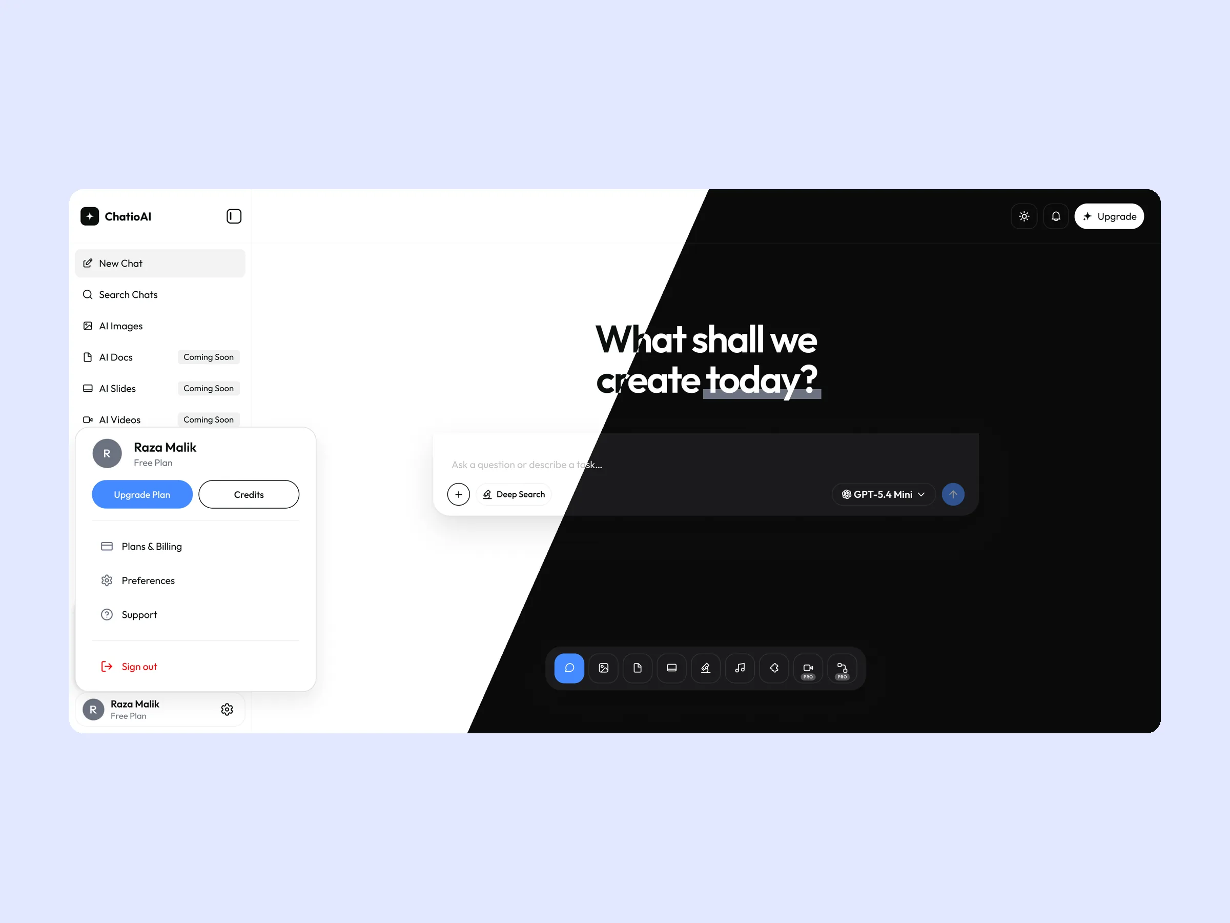 Chatio AI saas web app design by Raza Ul Mustafa
