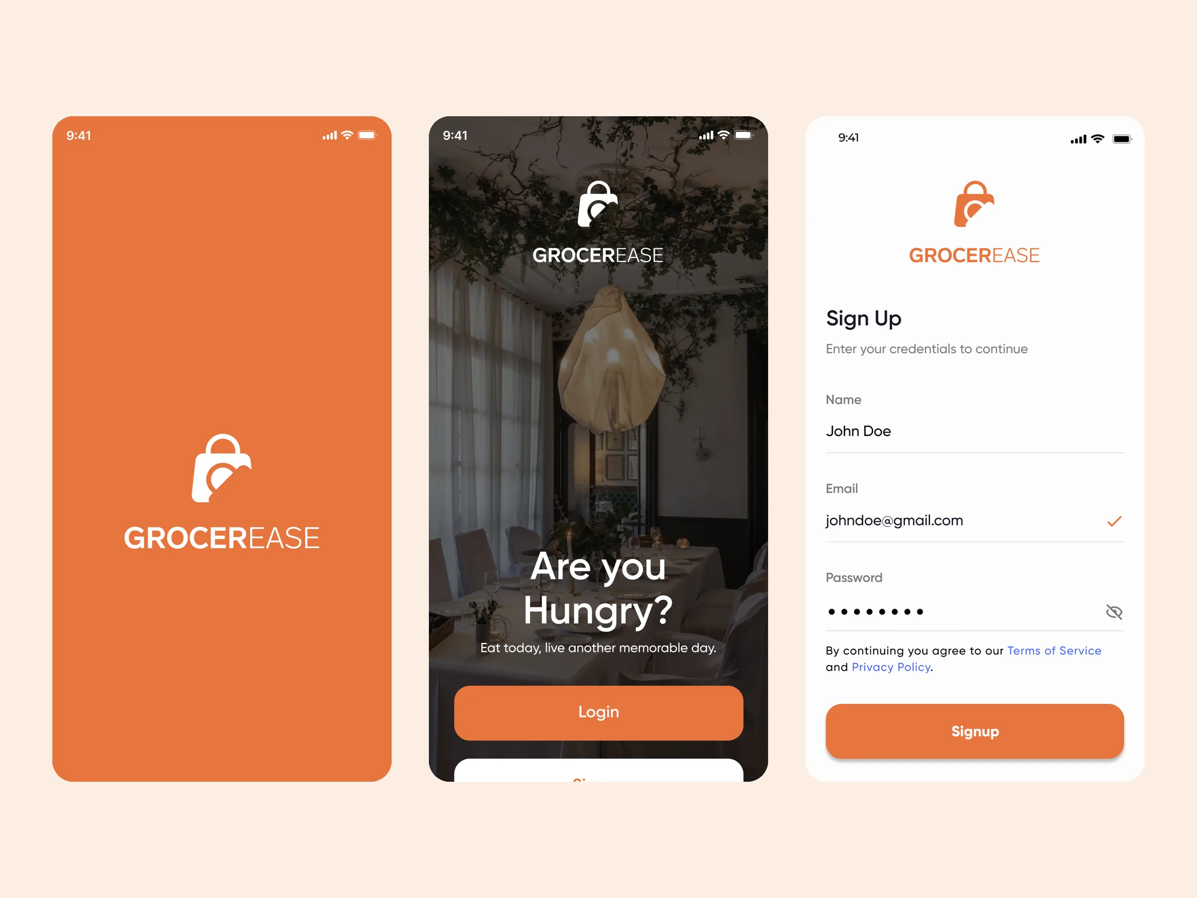 Onboarding and sign-up